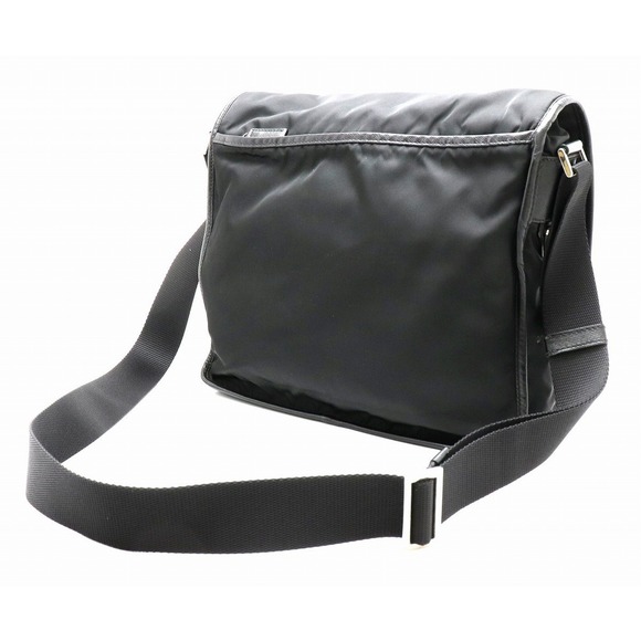 Prada Messenger Shoulder Crossbody Bag Nylon Black Bag Nero - Picture 1 of 8